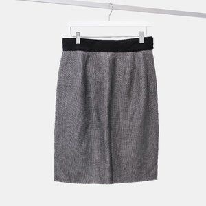 Valentino Grey Split Pencil Skirt